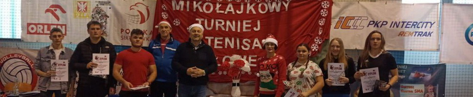 MIKOŁAJKOWY TURNIEJ TENISA STOŁOWEGO W „STASZICU” - nagłówek